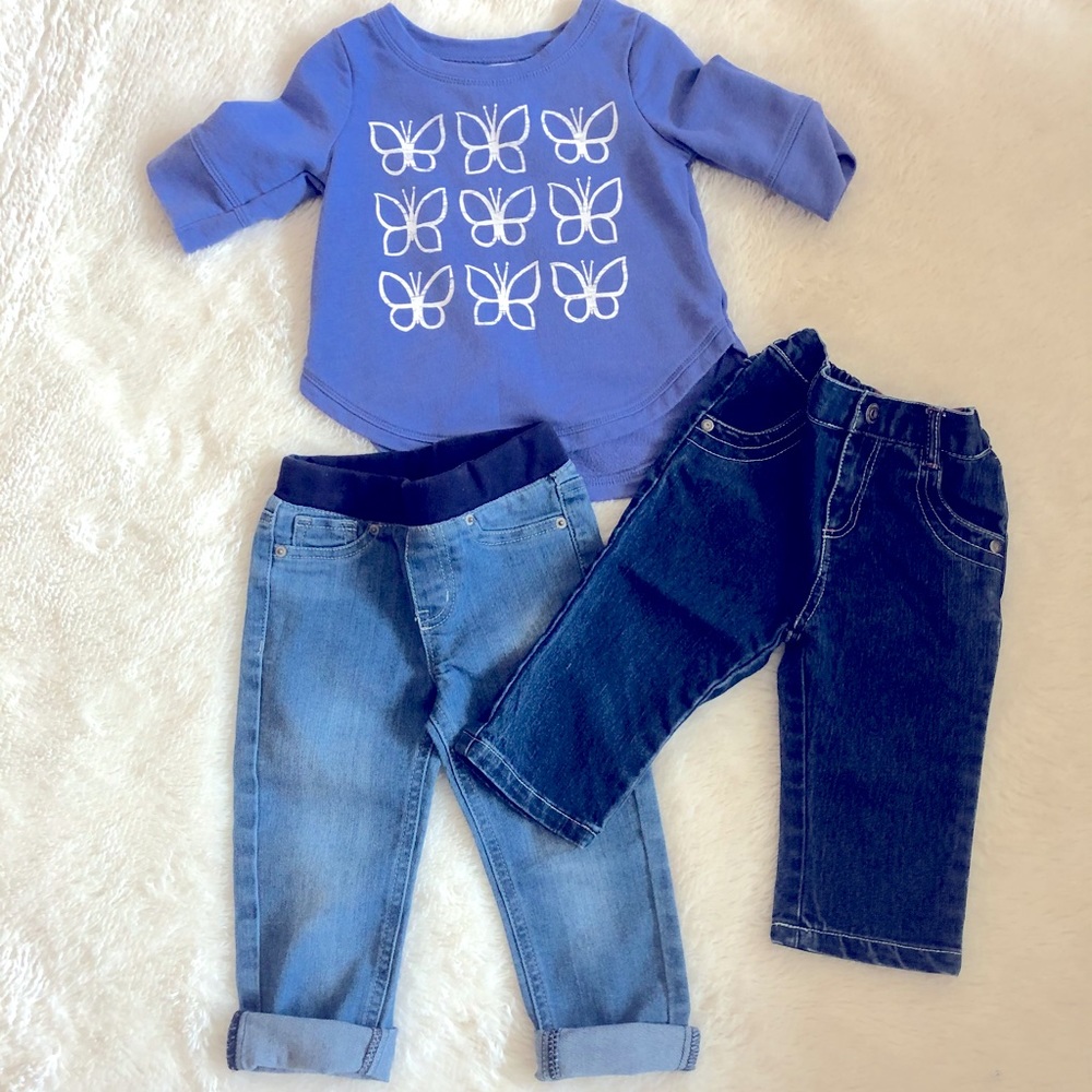 Calvin Klein & Cat&Jack Jeans & cute Old Navy Top